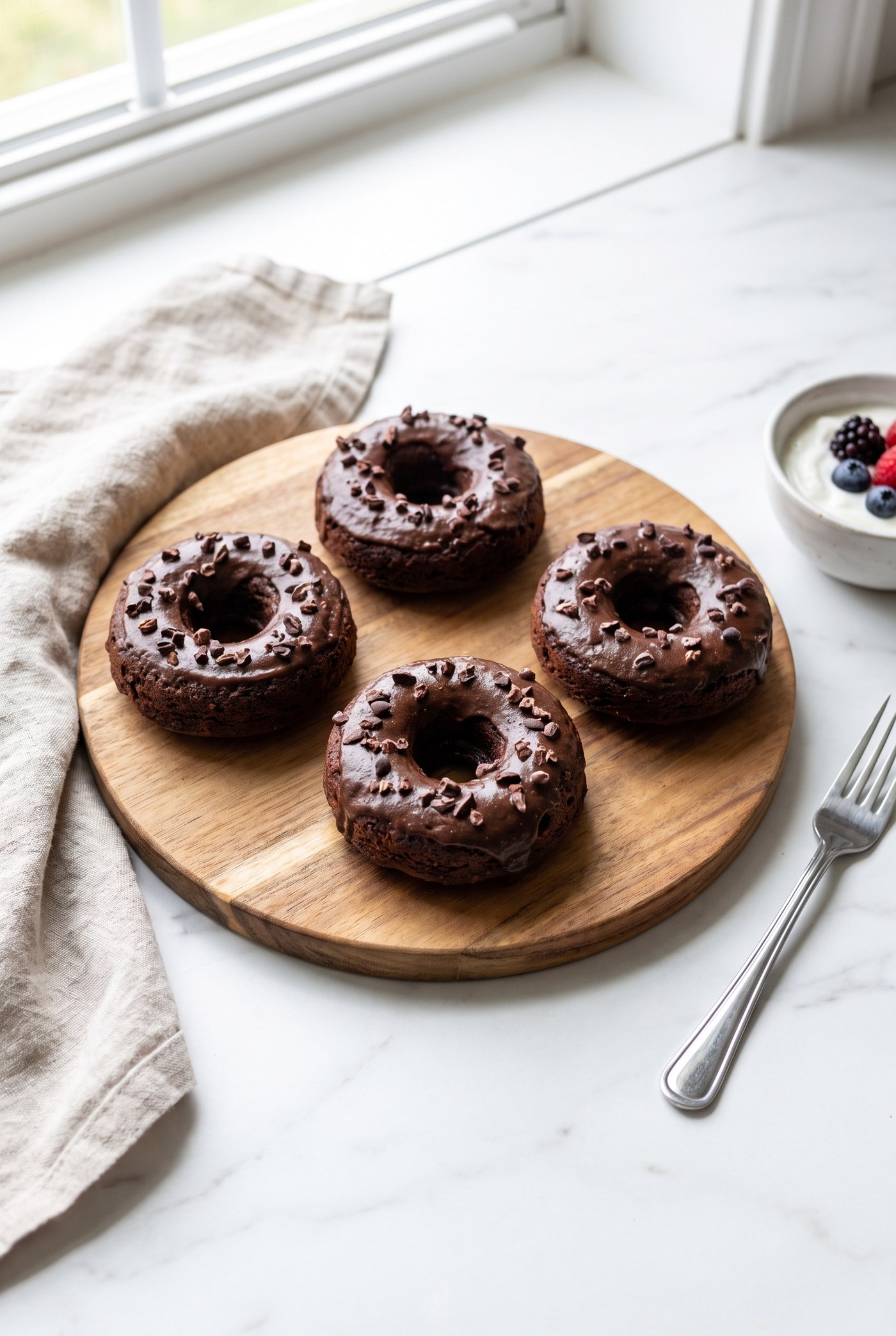 An assortment of high-protein desserts including protein donuts, bars and ice cream